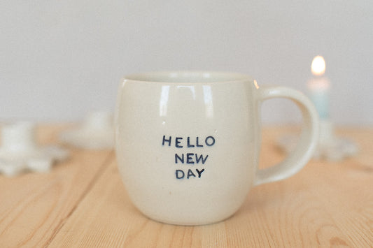 Stamped Mug - Hello New Day