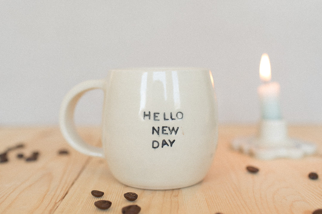 Stamped Mug - Hello New Day