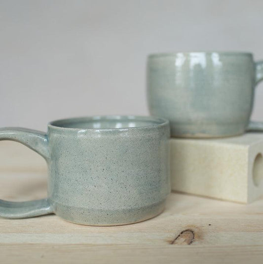 Neutral Green Mug Set  8 oz